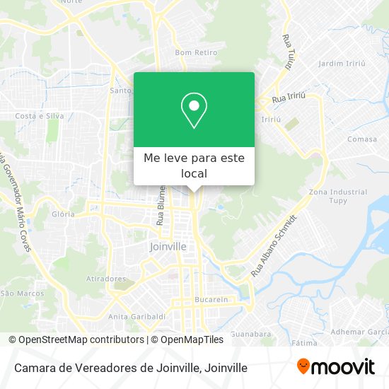 Camara de Vereadores de Joinville mapa