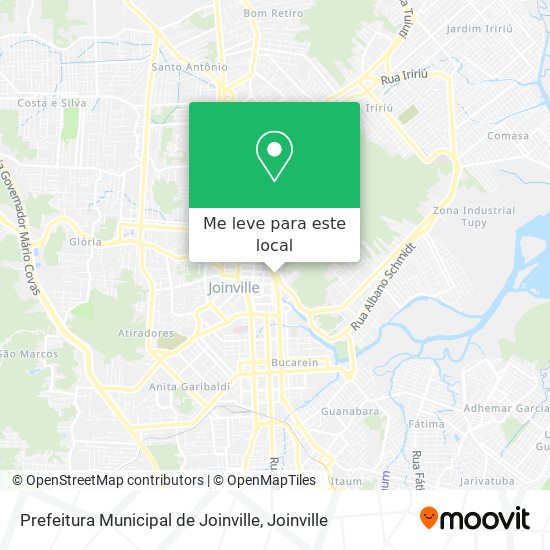 Prefeitura Municipal de Joinville mapa