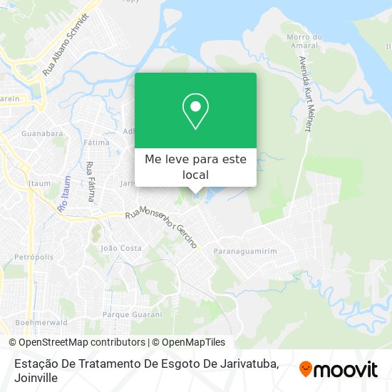 Estação De Tratamento De Esgoto De Jarivatuba mapa