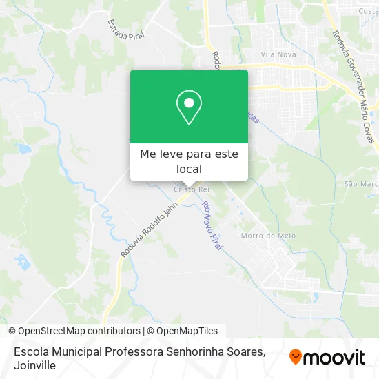 Escola Municipal Professora Senhorinha Soares mapa