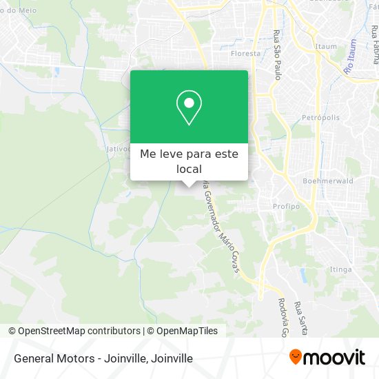 General Motors - Joinville mapa