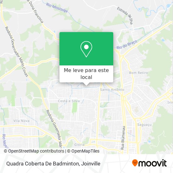 Quadra Coberta De Badminton mapa