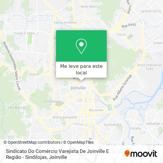 Sindicato Do Comércio Varejista De Joinville E Região - Sindilojas mapa