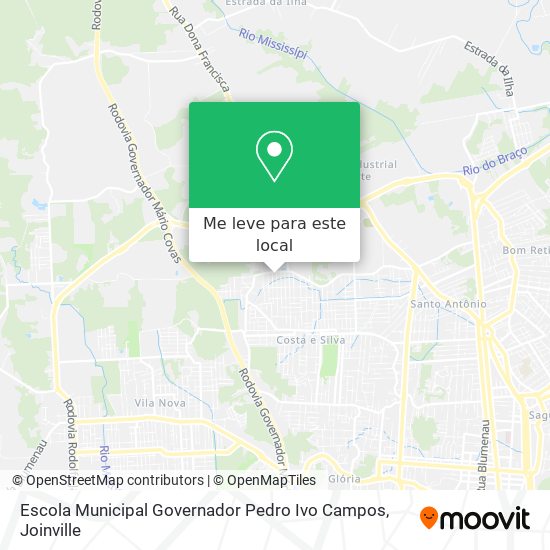 Escola Municipal Governador Pedro Ivo Campos mapa