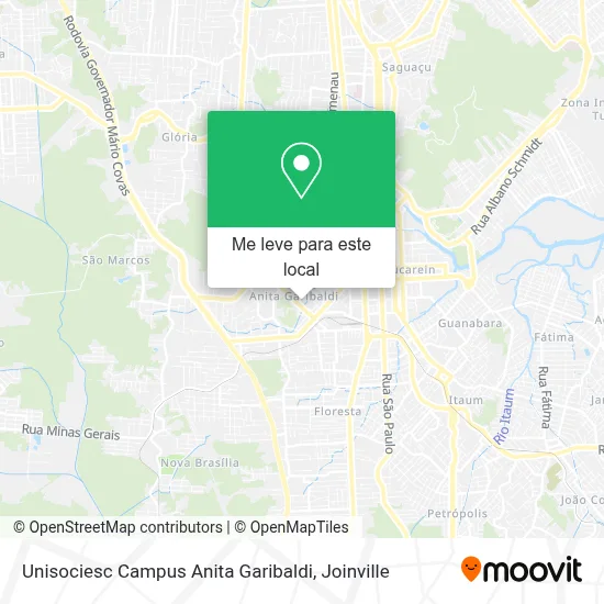 Como chegar até Unisociesc Campus Anita Garibaldi em Região Geográfica ...