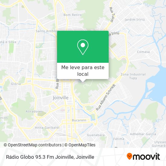 Rádio Globo 95.3 Fm Joinville mapa