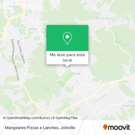 Mangeares Pizzas e Lanches mapa