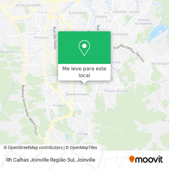 Rh Calhas Joinville Região Sul mapa