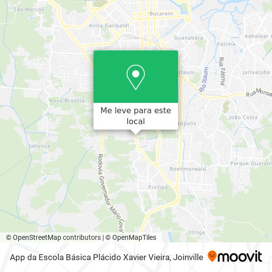App da Escola Básica Plácido Xavier Vieira mapa