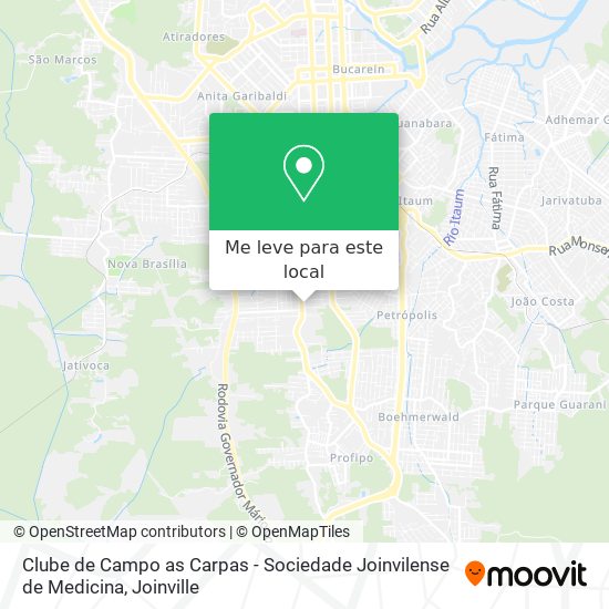 Clube de Campo as Carpas - Sociedade Joinvilense de Medicina mapa