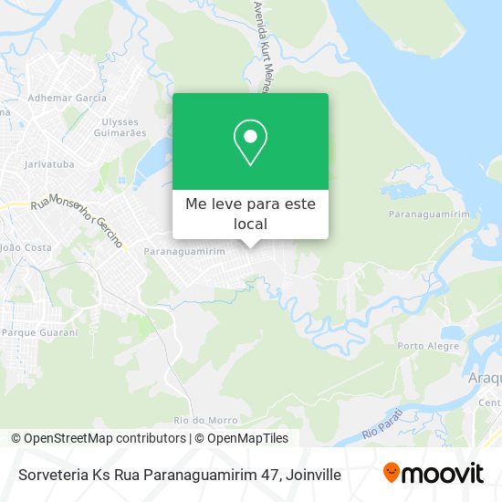 Sorveteria Ks Rua Paranaguamirim 47 mapa
