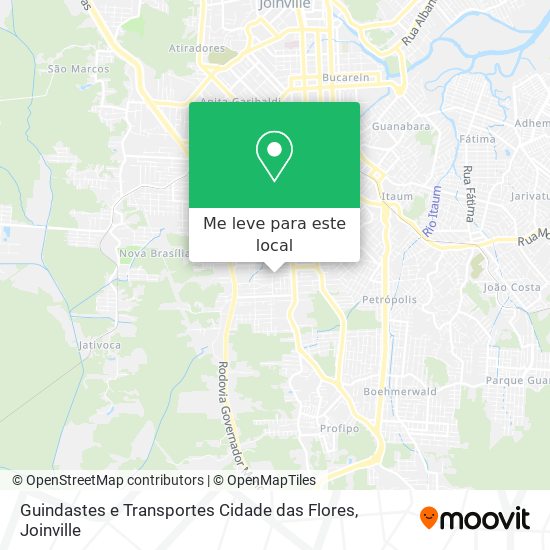 Guindastes e Transportes Cidade das Flores mapa