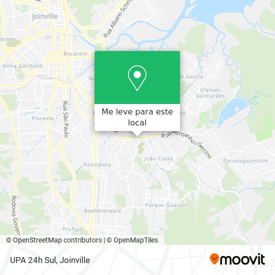 UPA 24h Sul mapa