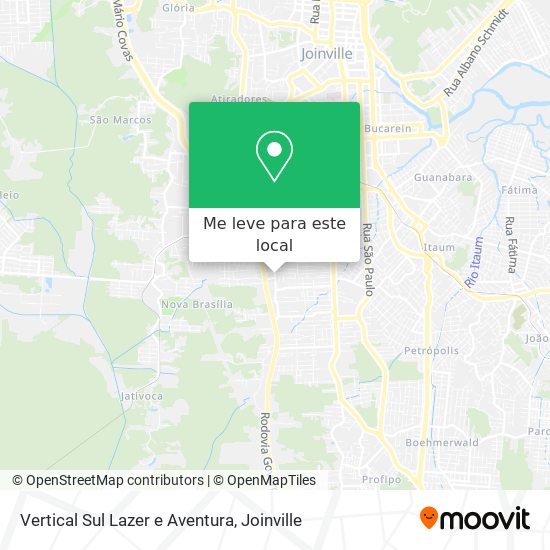 Vertical Sul Lazer e Aventura mapa