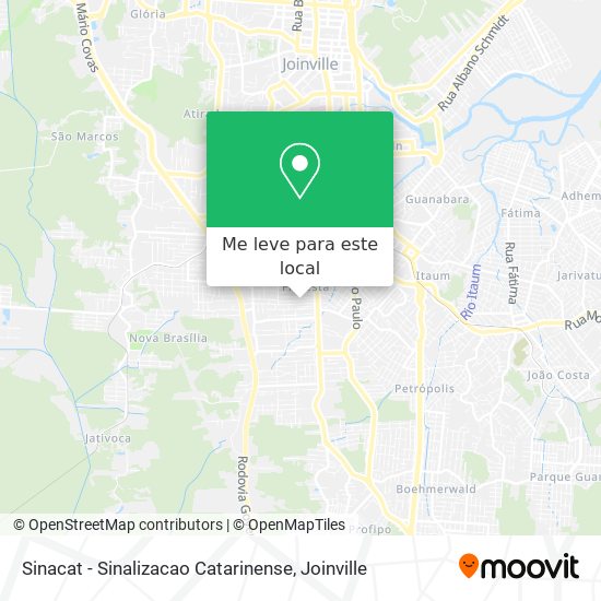 Sinacat - Sinalizacao Catarinense mapa