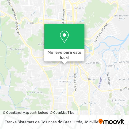 Franke Sistemas de Cozinhas do Brasil Ltda mapa