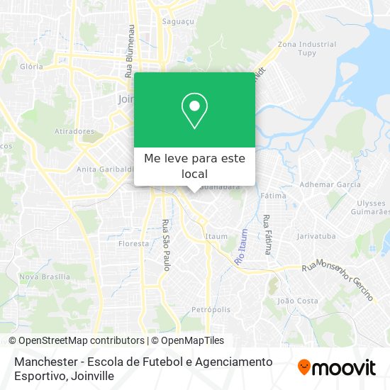 Manchester - Escola de Futebol e Agenciamento Esportivo mapa