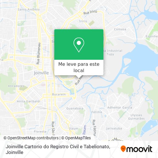 Joinville Cartorio do Registro Civil e Tabelionato mapa
