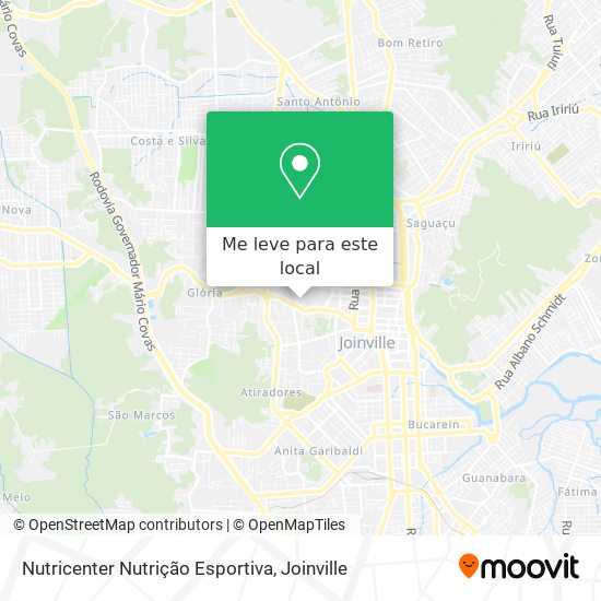 Nutricenter Nutrição Esportiva mapa