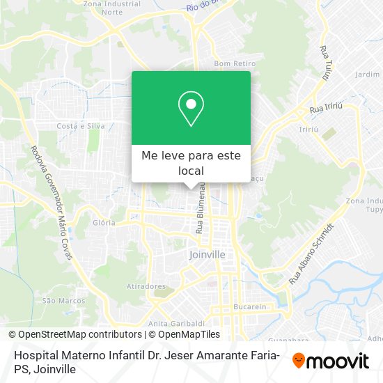 Hospital Materno Infantil Dr. Jeser Amarante Faria-PS mapa