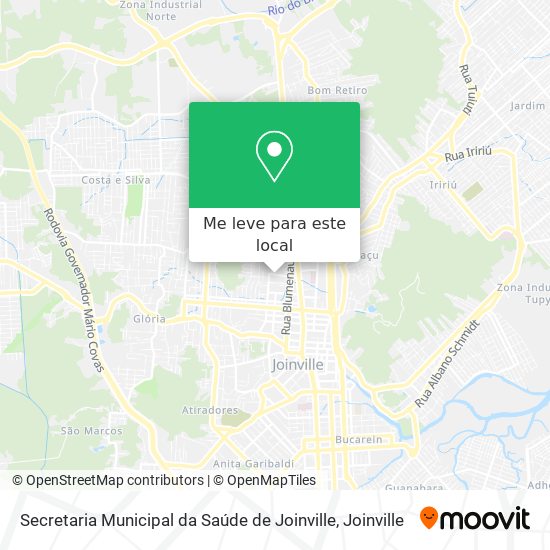 Secretaria Municipal da Saúde de Joinville mapa