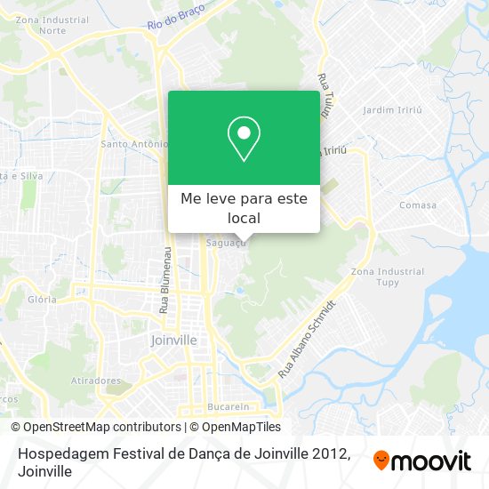 Hospedagem Festival de Dança de Joinville 2012 mapa