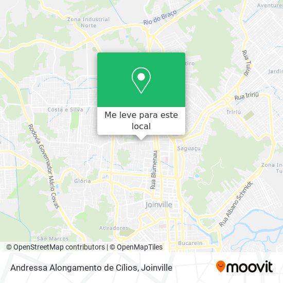 Andressa Alongamento de Cílios mapa