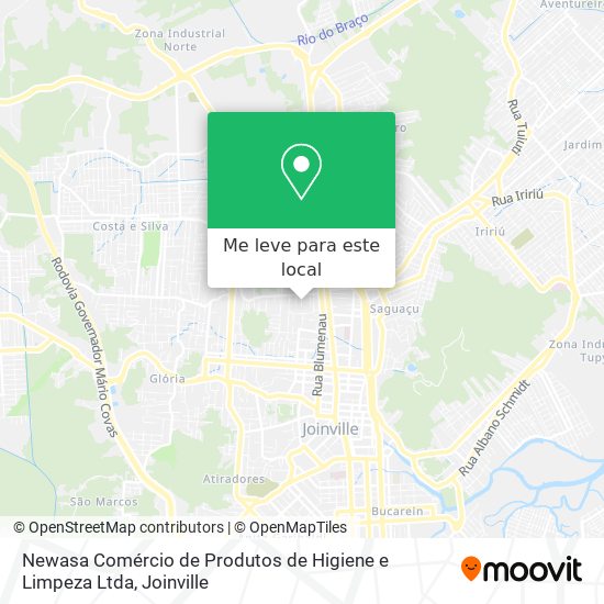 Newasa Comércio de Produtos de Higiene e Limpeza Ltda mapa