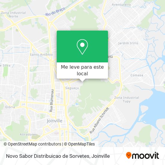 Novo Sabor Distribuicao de Sorvetes mapa