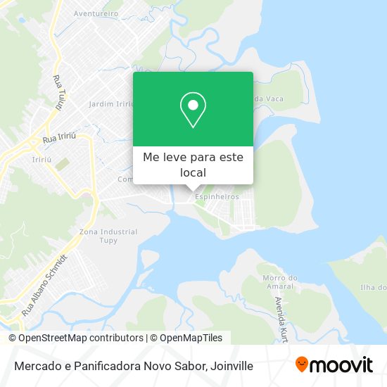 Mercado e Panificadora Novo Sabor mapa
