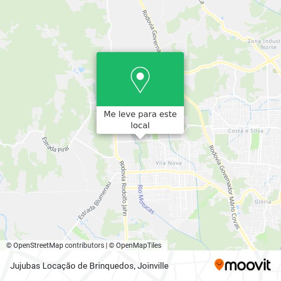 Jujubas Locação de Brinquedos mapa