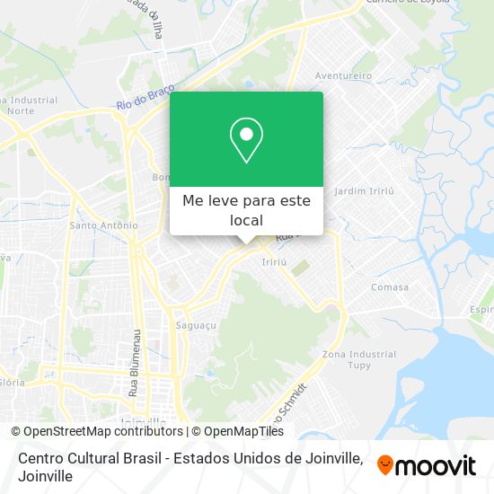 Centro Cultural Brasil - Estados Unidos de Joinville mapa