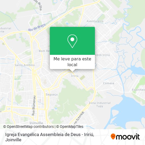 Igreja Evangélica Assembleia de Deus - Iririú mapa