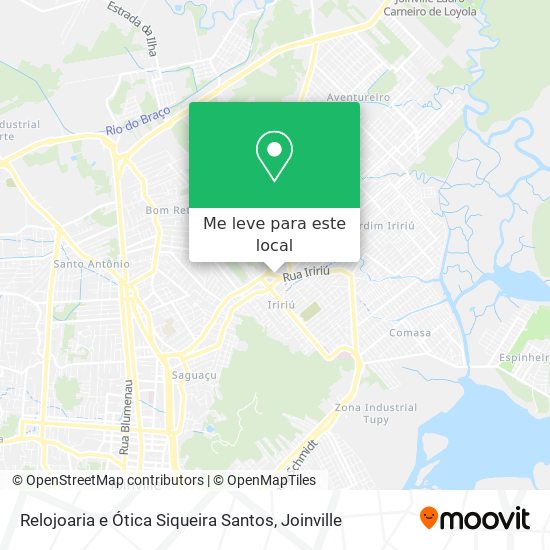 Relojoaria e Ótica Siqueira Santos mapa