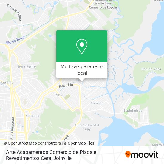 Arte Acabamentos Comercio de Pisos e Revestimentos Cera mapa