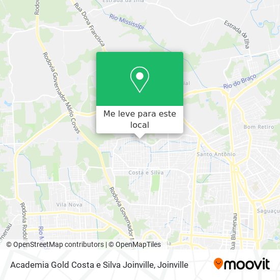 Academia Gold Costa e Silva Joinville mapa