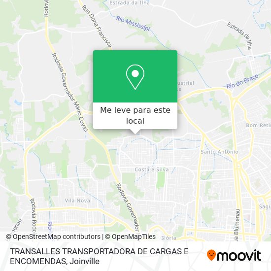 TRANSALLES TRANSPORTADORA DE CARGAS E ENCOMENDAS mapa