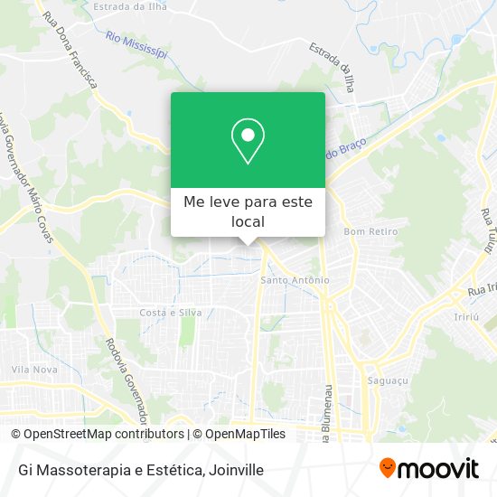 Gi Massoterapia e Estética mapa