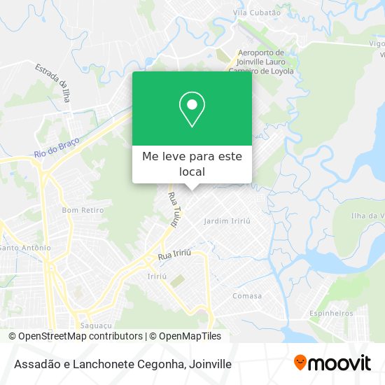 Assadão e Lanchonete Cegonha mapa