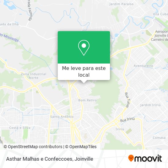 Asthar Malhas e Confeccoes mapa