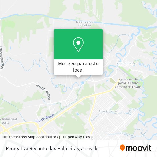 Recreativa Recanto das Palmeiras mapa