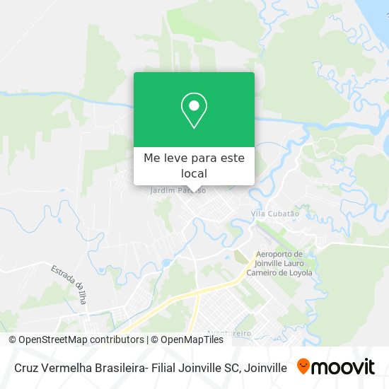 Cruz Vermelha Brasileira- Filial Joinville SC mapa