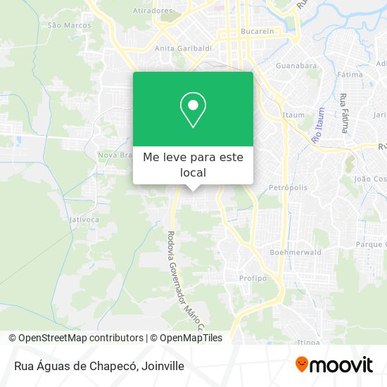 Rua Águas de Chapecó mapa