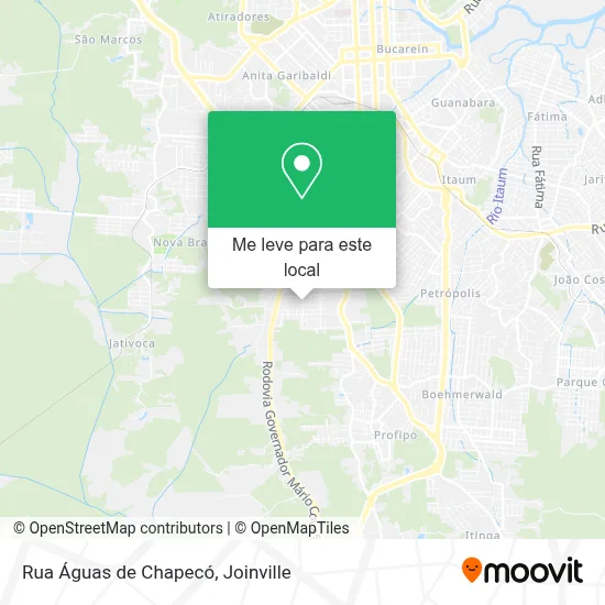 Rua Águas de Chapecó mapa