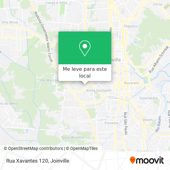 Rua Xavantes 120 mapa
