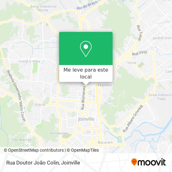 Rua Doutor João Colin mapa