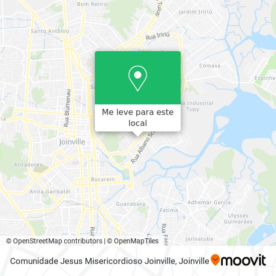 Comunidade Jesus Misericordioso Joinville mapa
