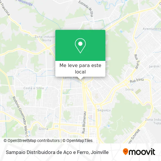 Sampaio Distribuidora de Aço e Ferro mapa