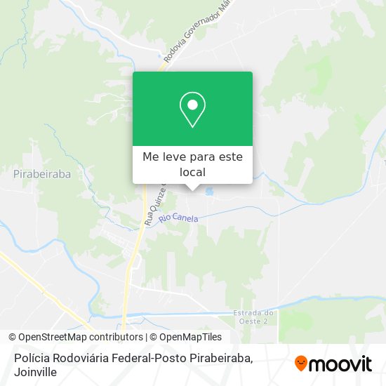 Polícia Rodoviária Federal-Posto Pirabeiraba mapa