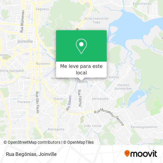Rua Begônias mapa